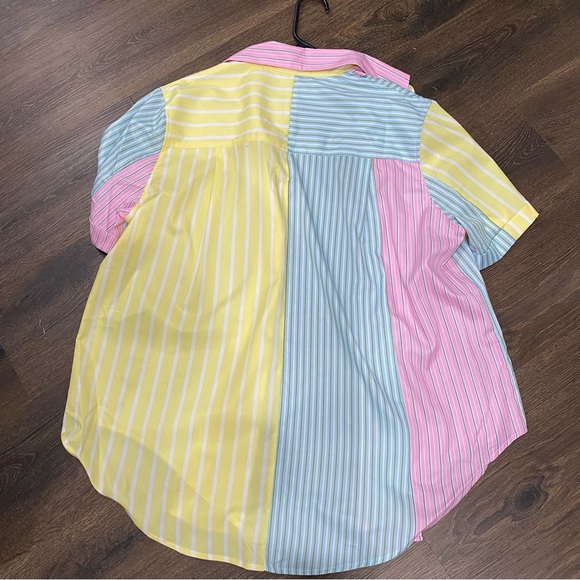 Color Block Button Up - Picture 7 of 12